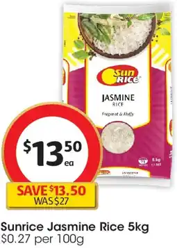 Coles Sunrice Jasmine Rice offer