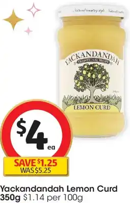 Coles Yackandandah Lemon Curd offer