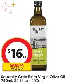 Coles Squeaky Gate Extra Virgin Olive Oil offer