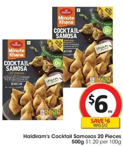 Coles Haldiram's Cocktail Samosas offer