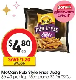 Coles McCain Pub Style Fries offer