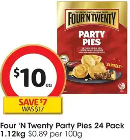 Coles Four 'N Twenty Party Pies offer