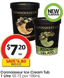Coles Connoisseur Ice Cream Tub offer
