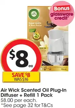 Coles Air Wick Scented Oil Plug-In Diffuser + Refill offer