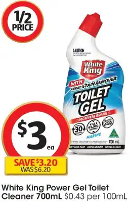 Coles White King Power Gel Toilet Cleaner 700mL offer
