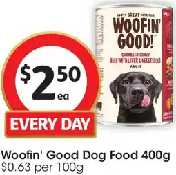 Coles Woofin' Good Dog Food offer