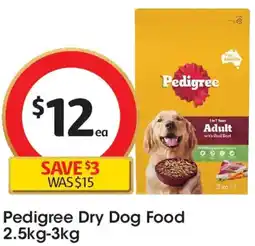 Coles Pedigree Dry Dog Food offer