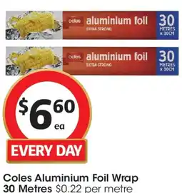 Coles Coles Aluminium Foil Wrap offer