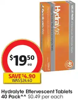 Coles Hydralyte Effervescent Tablets offer