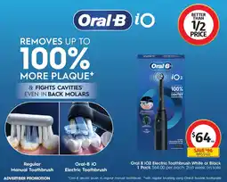 Coles Oral B iO2 Electric Toothbrush White or Black offer