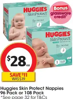 Coles Huggies Skin Protect Nappies offer