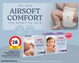Coles Sensitive Nappy Pants or Nappies 68 offer