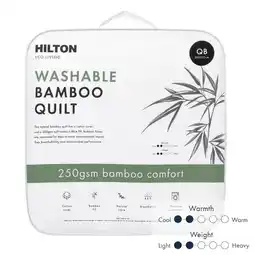 Pillow Talk Eco Living 250gsm Washable Bamboo Quilt by Hilton offer