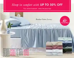 Pillow Talk 400 Thread Count Bamboo Cotton sheet set by Habitat offer