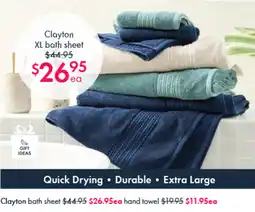 Pillow Talk Clayton XL bath sheet offer
