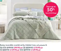 Pillow Talk Sonny reversible coverlet set by Habitat Cotton with polyester fill offer