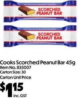 Campbells Wholesale Cooks Scorched Peanut Bar offer