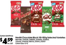 Campbells Wholesale Nestlé Chocolate Block offer