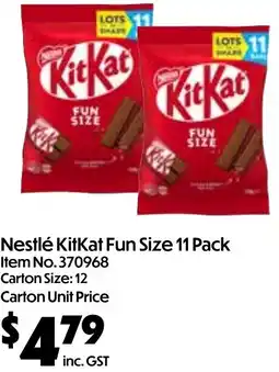 Campbells Wholesale Nestlé KitKat Fun Size offer