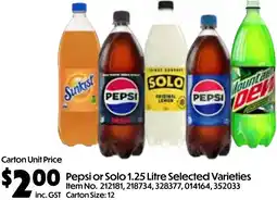Campbells Wholesale Pepsi or Solo offer