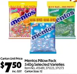 Campbells Wholesale Mentos Pillow Pack offer