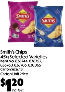 Campbells Wholesale Smith's Chips offer