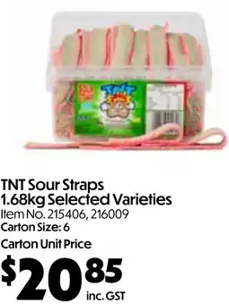 Campbells Wholesale TNT Sour Straps offer