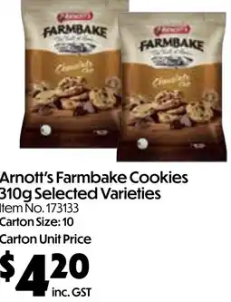 Campbells Wholesale Arnott's Farmbake Cookies offer