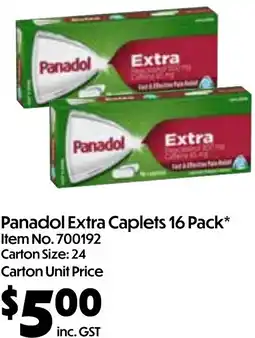 Campbells Wholesale Panadol Extra Caplets offer