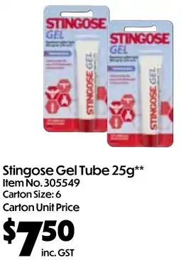 Campbells Wholesale Stingose Gel Tube offer