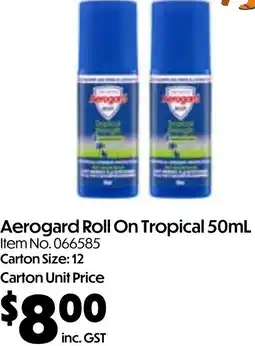 Campbells Wholesale Aerogard Roll On Tropical offer