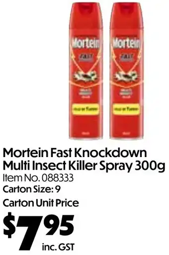 Campbells Wholesale Mortein Fast Knockdown Multi Insect Killer Spray offer