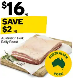 Woolworths Australian Pork Belly Roast offer
