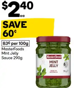 Woolworths Master foods mint jelly offer