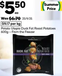 Woolworths Potato Utopia Duck Fat Roast Potatoes offer