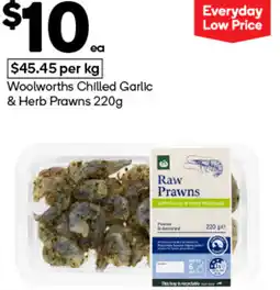 Woolworths Woolworths Chilled Garlic & Herb Prawns offer