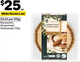 Woolworths Woolworths Gingerbread Cheesecake offer