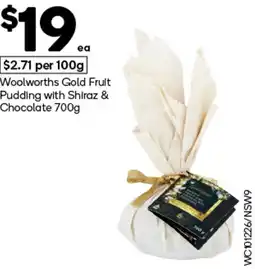 Woolworths Woolworths Gold Fruit Pudding with Shiraz & Chocolate offer