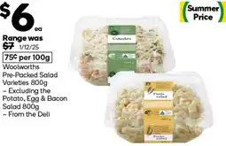 Woolworths Woolworths Pre-Packed Salad Varieties offer