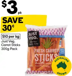 Woolworths Just Veg. Carrot Sticks offer