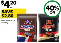Woolworths Mars Share Pack offer