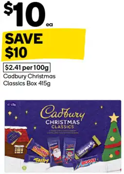 Woolworths Cadbury Christmas Classics Box offer