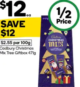 Woolworths Cadbury Christmas Mix Tree Giftbox offer