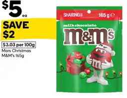 Woolworths Mars Christmas M&M's offer