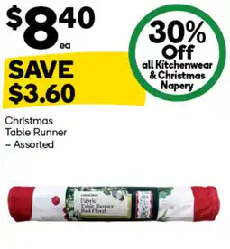 Woolworths Christmas Table Runner offer