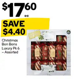 Woolworths Christmas Bon Bons Luxury Pk 6 Assorted offer