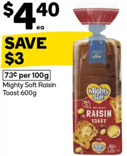 Woolworths Mighty Soft Raisin Toast offer