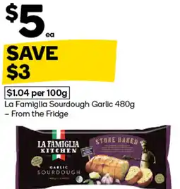 Woolworths La Famiglia Sourdough Garlic offer