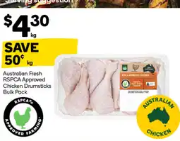 Woolworths Australian fresh rspca approved chicken drumsticks bulk pack offer