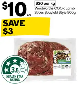 Woolworths Woolworths cook lamb slices souvlaki style offer